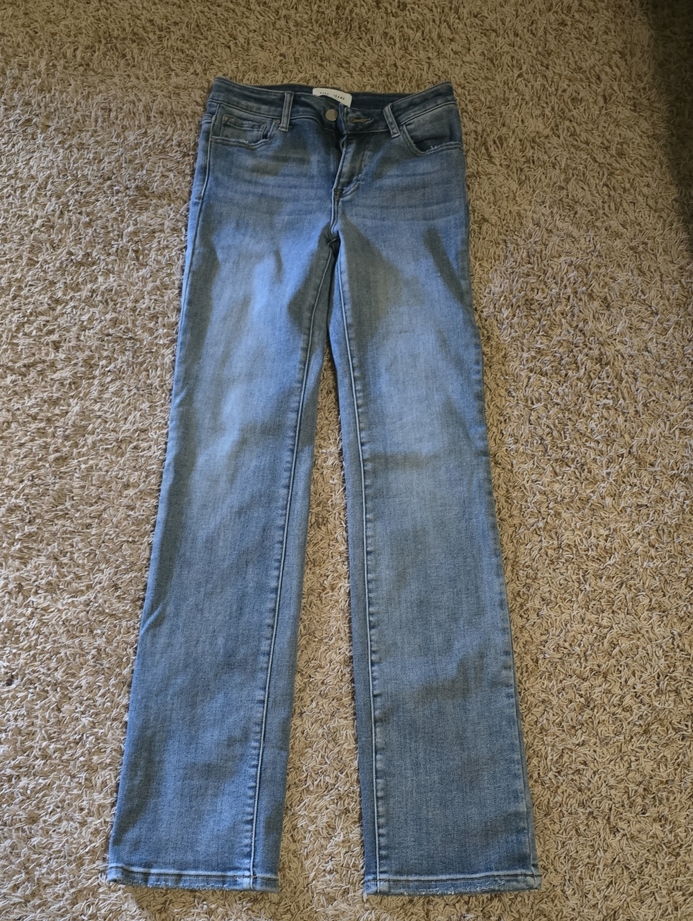 Women's Light Blue Flare Jeans — Mid-Rise Wide Leg